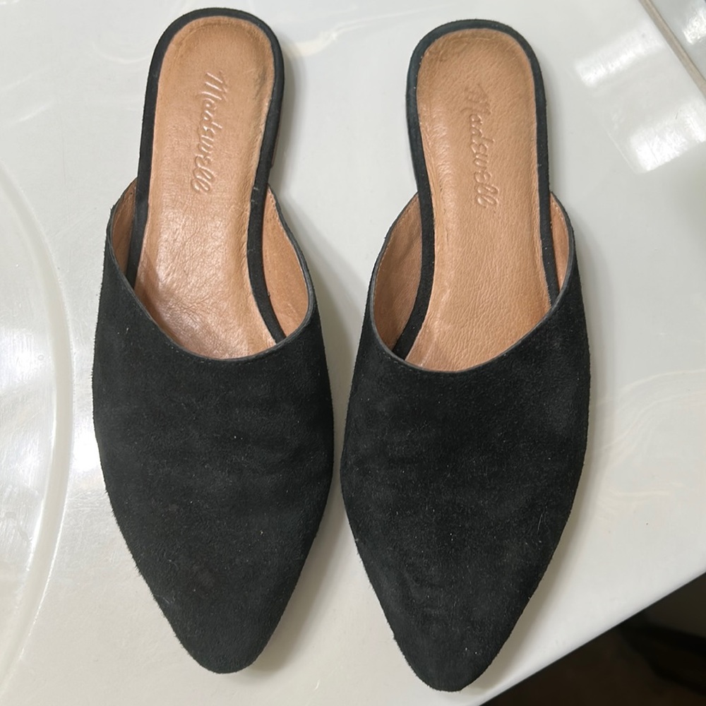 Madewell Black Suede Mules